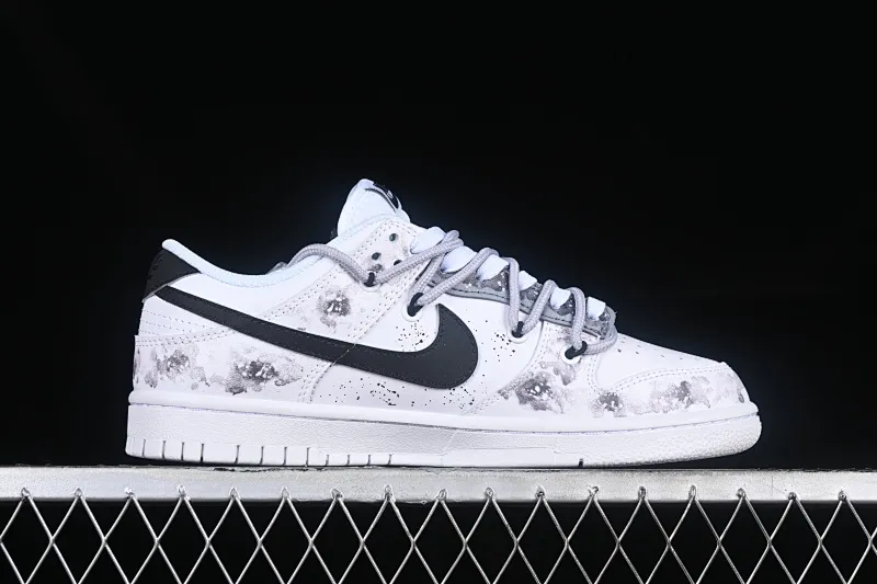 All categories Nk SB Dunk series Nk SB Dunk Low low-top sneakers Nk Dunk Low Chinese style ink painting black and white gray Da Vinci custom SB strap low-top casual sneakers DD1503-109
